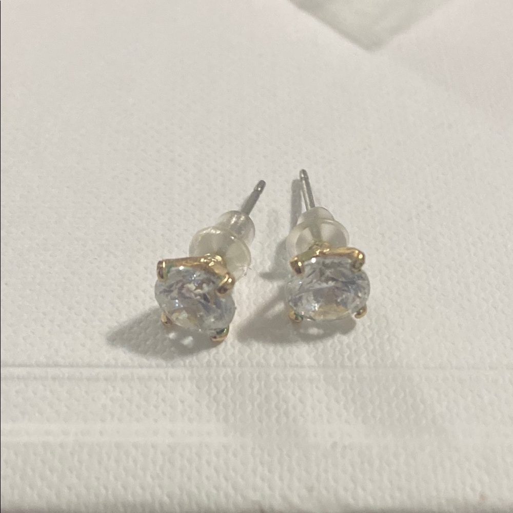 Vintage Elegant Gold & Silver Tone Stud Earrings